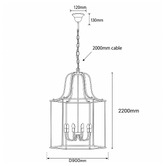 Vencha Brentwood Glass 10-Light Pendant