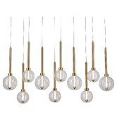 Vencha Meteor Glass 10-Light LED Pendant