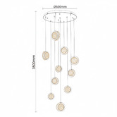 Vencha Yoyo Metal 10-Light LED Pendant