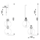 Vencha Meteor Metal 2-Light LED Wall Sconce