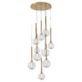 Vencha Meteor Glass 10-Light LED Round Pendant