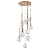 Vencha Meteor Glass 10-Light LED Round Pendant