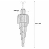 Vencha Chanel 130cm Crystal Spiral Chandelier