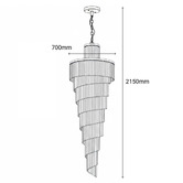 Vencha Chanel 200cm Crystal Spiral Chandelier