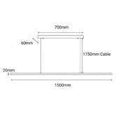 Vencha Beam Metal LED Pendant Light
