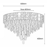 Vencha Finley Crystal 12-Light Flush Mount Ceiling Light