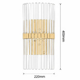 Vencha Chloe Glass 2-Light Wall Sconce