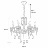 Vencha Bromley Crystal 6-Light Chandelier
