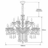 Vencha Bromley Crystal 18-Light Chandelier