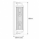 Vencha Cambridge Metal 2-Light Wall Sconce