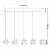 Vencha Yoyo Metal 5-Light LED Pendant