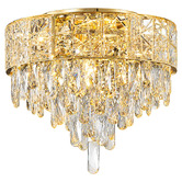 Vencha Finley Crystal 6-Light Flush Mount Ceiling Light