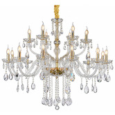Vencha Bromley Crystal 18-Light Chandelier