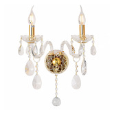 Vencha Bromley Crystal 2-Light Armed Wall Light