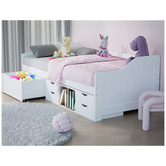 Mytopia Kingston Pine Wood Single Daybed with Storage