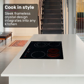 Mytopia EuroChef 59cm Ceramic Glass 4 Zone Induction Cooktop