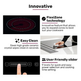 Mytopia EuroChef 59cm Ceramic Glass 4 Zone Induction Cooktop
