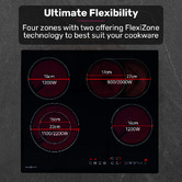 Mytopia EuroChef 59cm Ceramic Glass 4 Zone Induction Cooktop