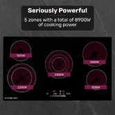 Mytopia EuroChef 90cm Ceramic Glass 5 Zone Induction Cooktop