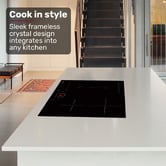 Mytopia EuroChef 59cm Crystal Glass 4 Zone Induction Cooktop