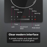 Mytopia Crystal Glass Touch Slider Portable Induction Cooktop