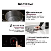 Mytopia EuroChef 59cm Crystal Glass 4 Zone Induction Cooktop
