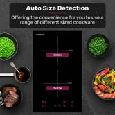 Mytopia EuroChef 30cm Crystal Glass 2 Zone Induction Cooktop