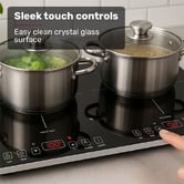 Mytopia Crystal Glass 2 Zone Portable Induction Cooktop