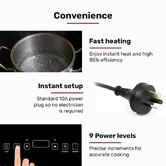 Mytopia Crystal Glass 2 Zone Portable Induction Cooktop