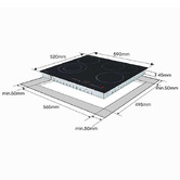 Mytopia EuroChef 59cm Ceramic Glass 4 Zone Induction Cooktop