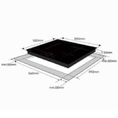 Mytopia EuroChef 59cm Crystal Glass 4 Zone Induction Cooktop