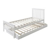 Mytopia Kingston Single Pine Wood Bed with Trundle