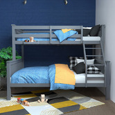 Mytopia Kingston Single Over Double Pine Wood Convertible Bunk Bed