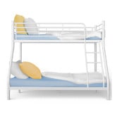 Mytopia White Kingston Single Over Double Iron Bunk Bed
