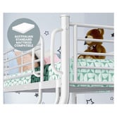 Mytopia White Kingston Single Over Double Iron Bunk Bed