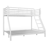 Mytopia White Kingston Single Over Double Iron Bunk Bed