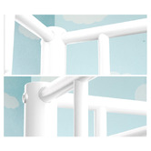Mytopia White Kingston Single Iron Convertible Bunk Bed