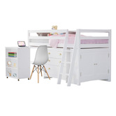Mytopia Kingston Single Pine Wood Mid Sleeper Bed