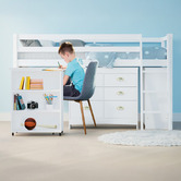 Mytopia Kingston Single Pine Wood Mid Sleeper Bed