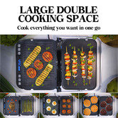 Mytopia 4-in-1 Electric Contact Grill with Ribbed Plates