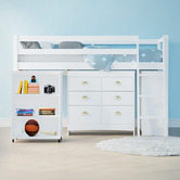 Mytopia Kingston Single Pine Wood Mid Sleeper Bed