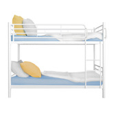 Mytopia White Kingston Single Iron Convertible Bunk Bed