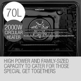 Mytopia EuroChef 60cm 8 Function Electric Built-in Oven