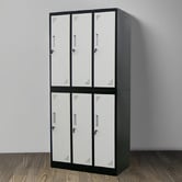 Mytopia Black 6 Door Steel Gym Locker