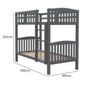 Mytopia Kingston I Single Pine Wood Convertible Bunk Bed