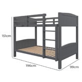 Mytopia Kingston III Single Pine Wood Convertible Bunk Bed