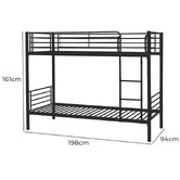 Mytopia Kingston Single Iron Convertible Bunk Bed