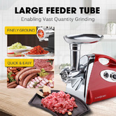 Mytopia EuroChef Stainless Steel Electric Meat Grinder