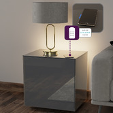 Frank Olsen Intelligent Furniture Intel Lamp Table with Smart LED &amp; Wireless Charger
