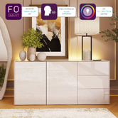 Frank Olsen Intelligent Furniture Intel Sideboard with Smart LED &amp; Wireless Charger